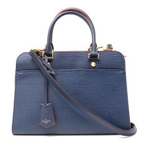 Louis Vuitton Epi 2 Way Shoulder Bag Vaneau MM Blue Andigo